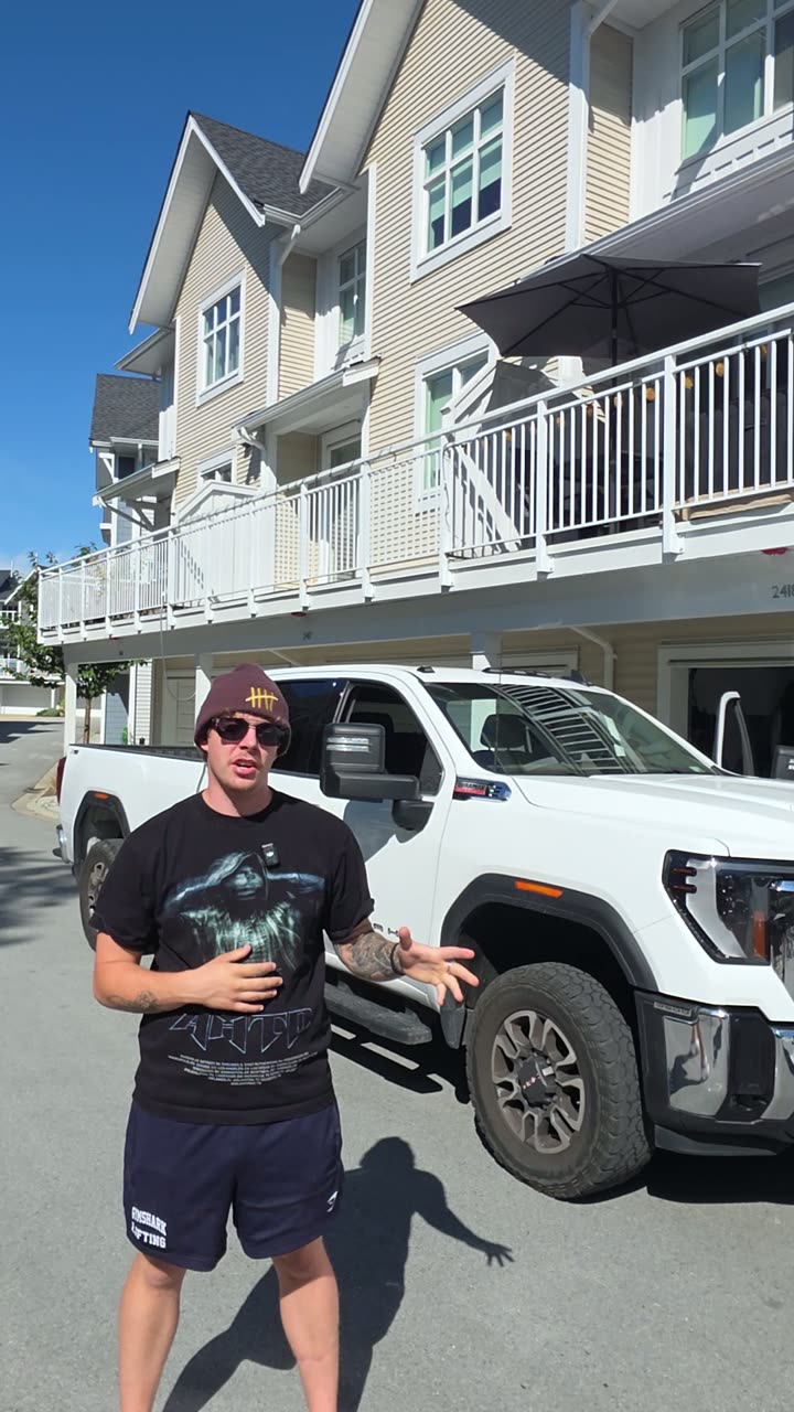 Maple Ridge: gabe from FreshStart Interior beside a customer's truck