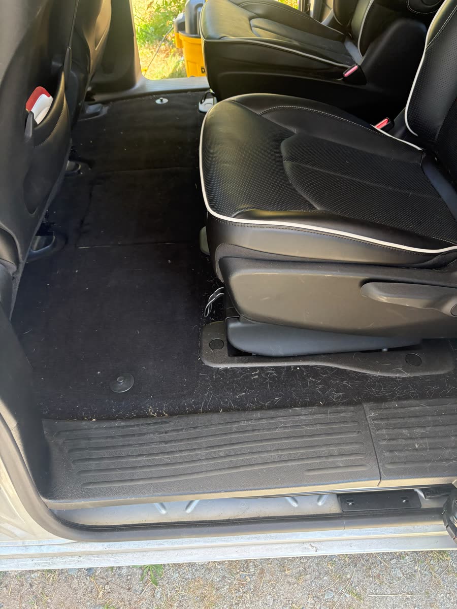 Chrysler minivan second row before the detail