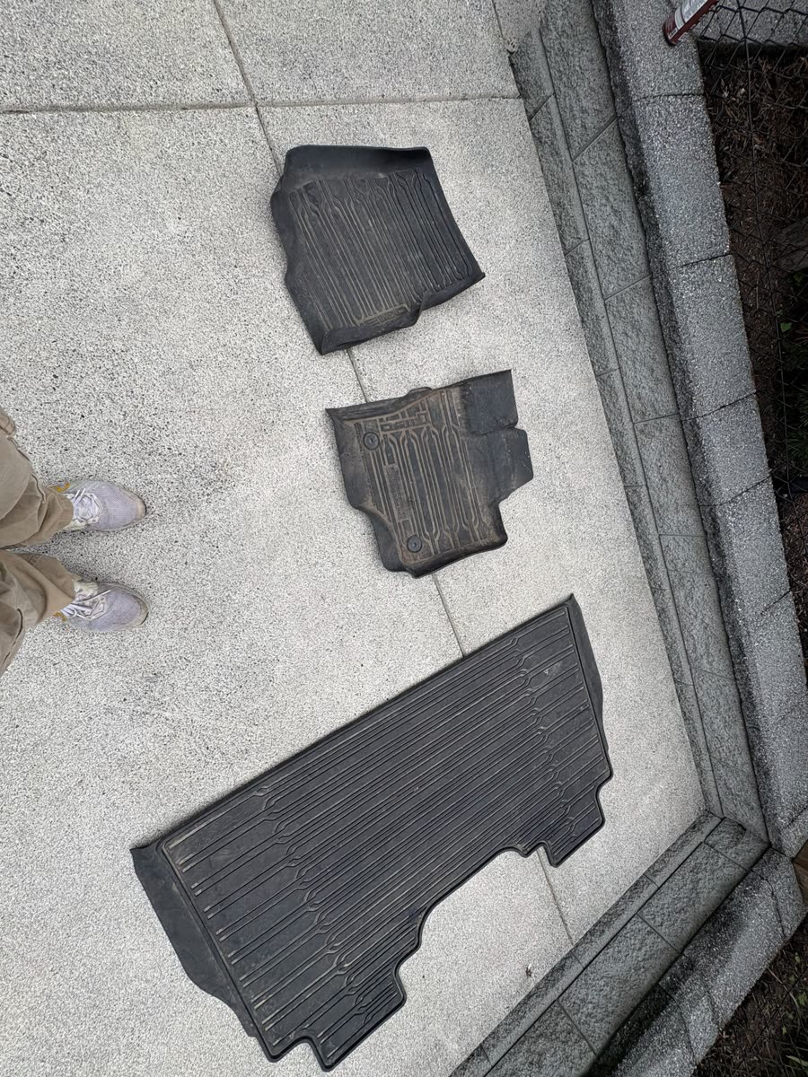 Ford F-150 — mats out on the driveway