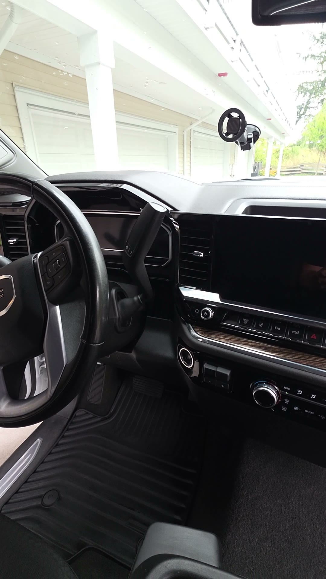 Trucks: the cab of a GMC Sierra after a detail