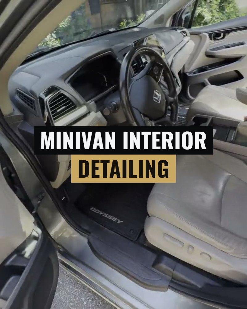 Minivan interior detailing: A Honda Odyssey, handed back